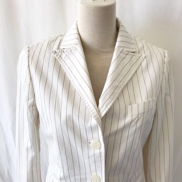 Faconnable pinstripe blazer size 2 - Picture 3 of 10